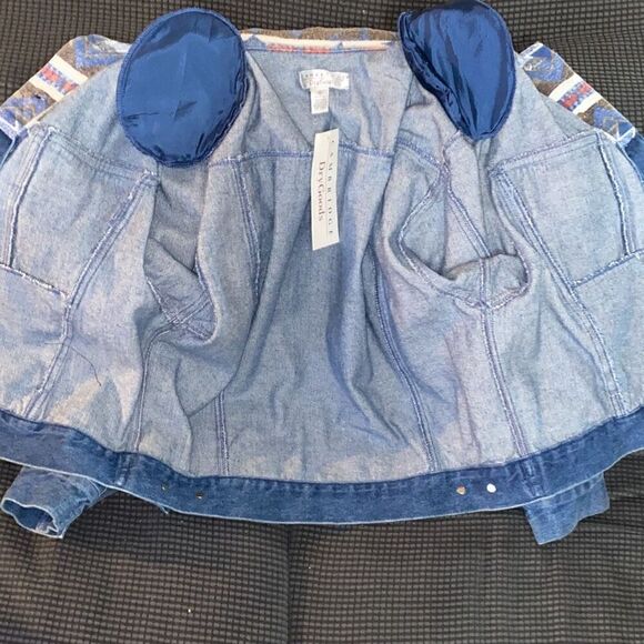 Cambridge Dry Goods vintage Aztec print jean jacket NWT small - Picture 10 of 11